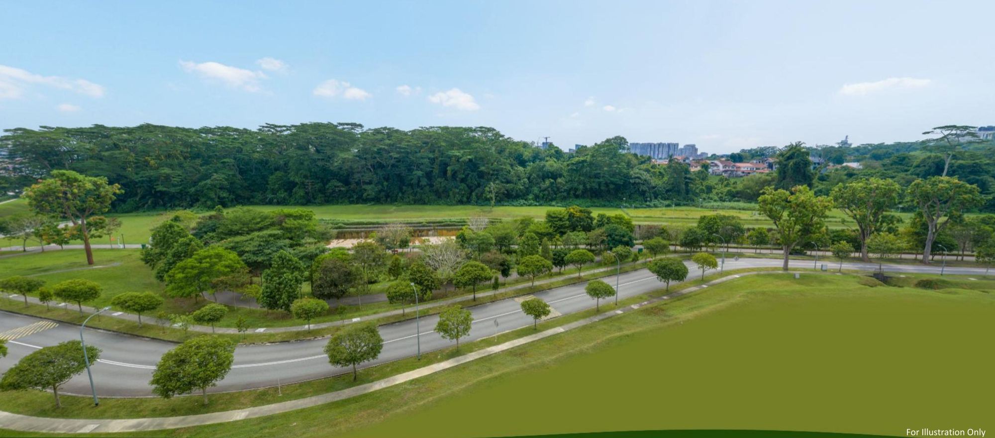 Aerial view of Holland Plain surrounding Amberwood At Holland