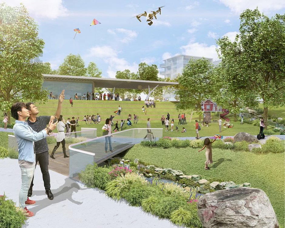 Future Holland Plain community park — residents enjoying green open space near Amberwood At Holland